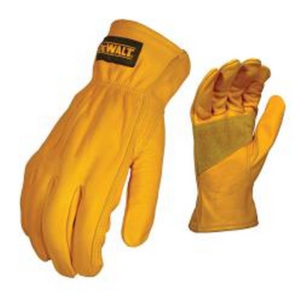 General Purpose Gloves, Premium, Series: DPG32, Drivers Glove, XL Size, Split Leather Palm, AB-Grade Leather, Yellow, Keystone Thumb Style, Slip-On Cuff, Elastic Back Closure, Resists: Abrasion