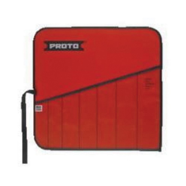 Tool Pouch, For Use With: J1100D-M Box Wrench Set, 7-Pocket, Canvas, Red, 12-29/32 in L x 13-1/2 in W x 3/32 in H