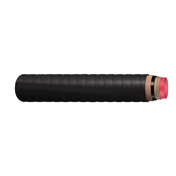 Vacuum Hose, Heavy-Duty, 8 Inch Nominal, 9.01 Inch Outside Diameter, 60 ft Length, 1/8 Inch Wall Thickness, 50 psi Working, -25 to 180 F, Rubber, Black