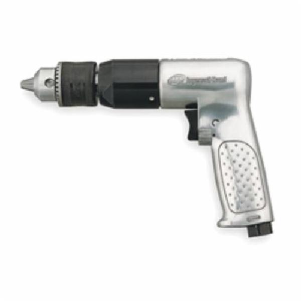 Air Drill, Tool/Kit: Bare Tool, Series: 7803, 1/2 in Chuck, Keyed Chuck, 500 RPM, 1/2 HP, 27 cfm, 90 PSI Air, 1/4 in NPTF in NPTF Air Inlet, Trigger Throttle, 3/8 in Minimum Hose Size, Aluminum Housing, Pistol Grip, 83 dBA, Reversible: Yes, 8-7/8 in