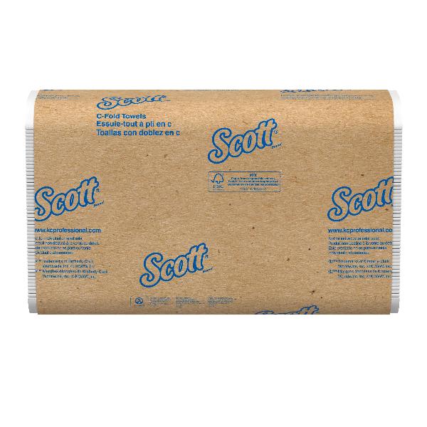 C-Fold Towel, 200 Sheets, 10-1/8 in Width, 13.15 in Length, White, Paper, Pack Package Type, 1 Ply
