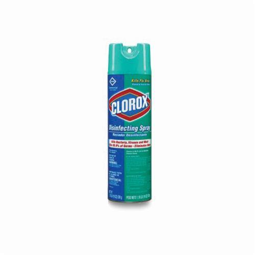 Disinfecting Spray, 19 oz Container, Aerosol Can Container, Thin Liquid Form, Fresh Odor/Scent, Clear, 9 to 11 pH, 0.86 Specific Gravity, Composition: Ethanol, Isobutane, Propane, Sodium Nitrite, n-Alkyl (40% C12, 50% C14, 10% C16) Dimethyl Benzyl Ammonium Chloride, Octyl Decyl Dimethyl Ammonium Chloride