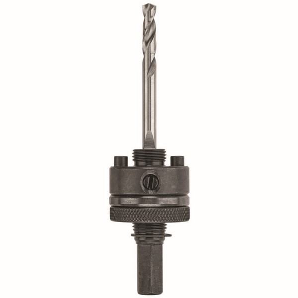 Hole Saw Arbor, Standard, 6 in Arbor, Hex Shank, 1/2 in Shank, 1-1/4 in Overall Length, 135 deg Point, Hardened Steel