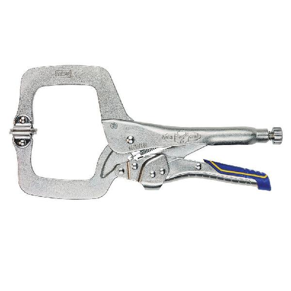 New Locking Clamp, Series: 11SP, 2-5/8 in Throat Depth, 3-3/8 in Jaw Opening, 11 in L Jaw, Steel, Nickel Plated