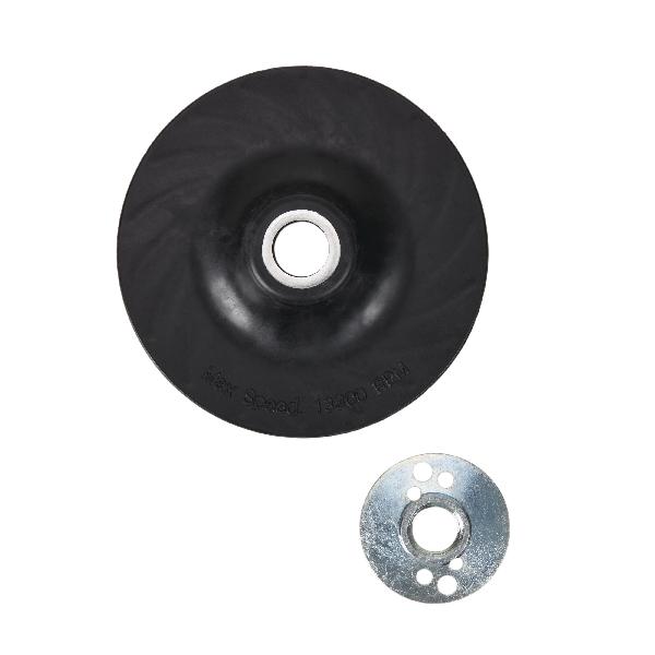 Disc Backing Pad, Medium Turbo, 4-1/2 in Pad Diameter, 13300 RPM Maximum