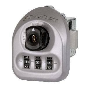 Built-In Lock, Mechanical Multi-User, 2-3/8 in Width, Solid Zinc, 3-Digit Combination/Control Key, Left Hand Locker Hinge