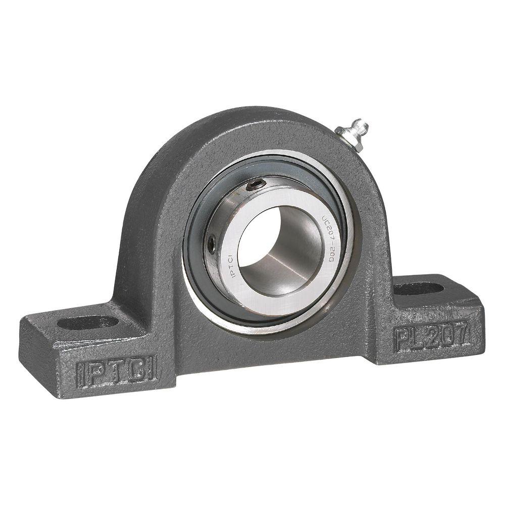 Pillow Block, High Temperature, Series: HUCPL, 1 in Bore, 140 mm Overall Length, 38 mm Overall Width, 69 mm Overall Height, Ball Bearing Mounting, Set Screw Locking Device, Dual Seal, Cast Iron
