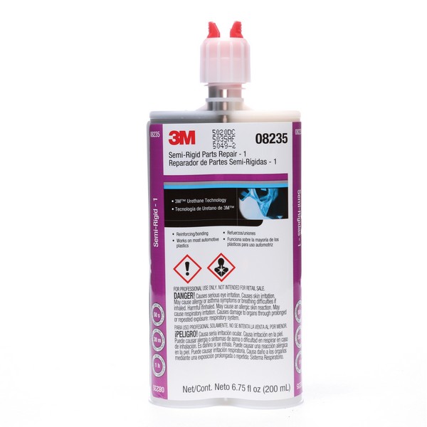 Repair Adhesive, Part A/B Semi-Rigid, Dual Syringe Cartridge Container, 200 mL Container, Urethane Base