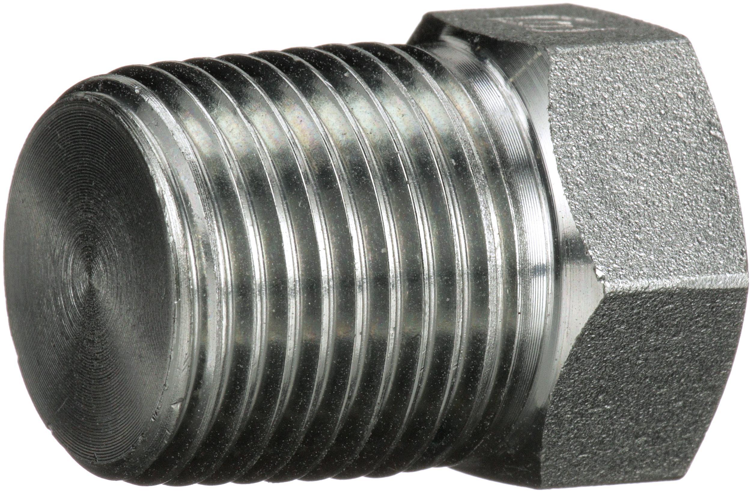 Hydraulic Adapter, SAE to SAE, 1-11 Nominal, Male x Plug End Style, 6000 psi Pressure, Steel, Import
