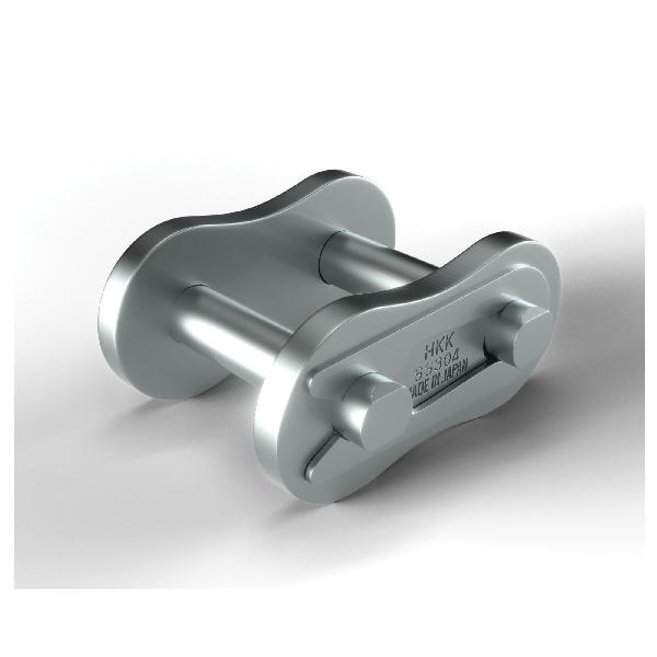 Connecting Link, British Standard Spring Clip, #08B Chain, 1/2 in Pitch, 0.175 in Pin Dia, 0.457 in Link Plate Height, 0.06 in Link Plate Thickness, 304 Stainless Steel