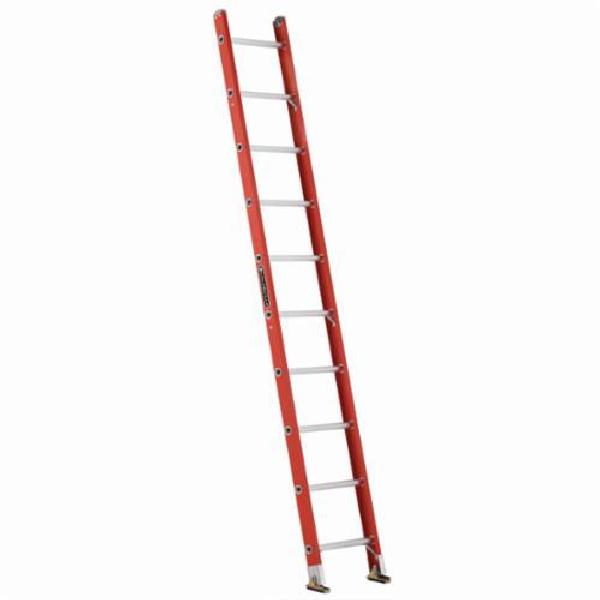 Extension Ladder, Extra Heavy Duty Professional Shelf Single, Series: FE3100, 10 ft Overall Length, ANSI Code: Type IA, 300 lb Load, Fiberglass, 12 ft 8 in Maximum Working Length, 10 ft Section Length, 12 in Adjustable Increments, 17-1/16 in Outside Shoe Base Width, Mar-Resistant Rail, Swivel Safety Shoe
