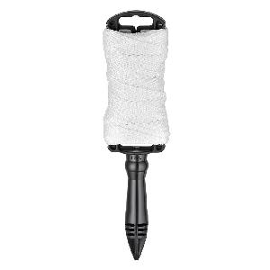 Braided Line, 0.06 in Size, 250 ft Overall Length, Nylon/Plastic, White