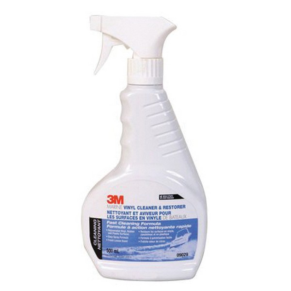 Marine Vinyl Cleaner and Restorer, 8 fl-oz Container, Bottle Container, Liquid Form, Creamy White Opaque, 7 to 8 pH, 36 g/L VOC, Composition: Water, Poly(Dimethyl Siloxane, Light Alkylate Petroleum Naphtha, 1 Specific Gravity