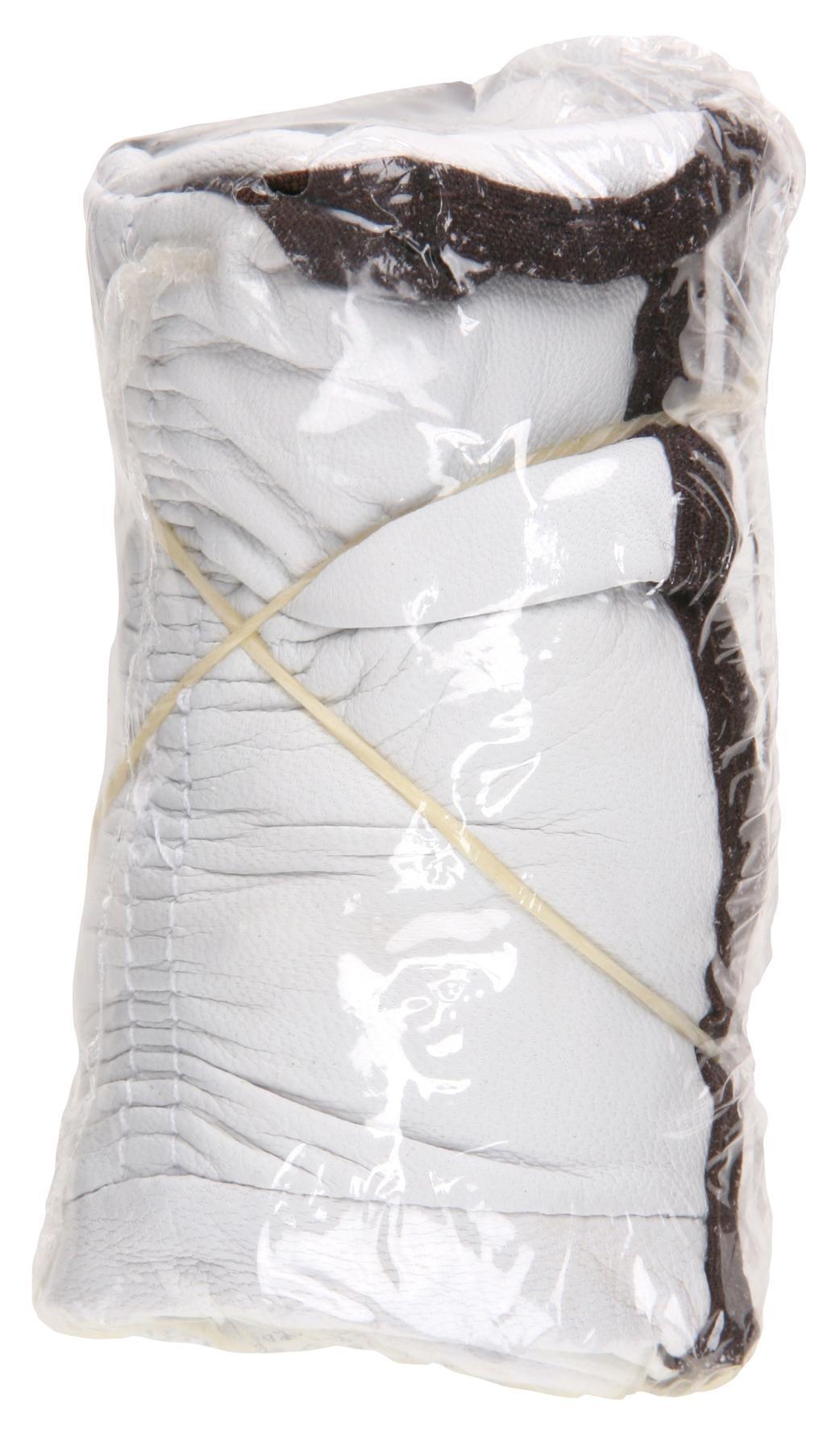 Gloves, General Purpose, Drivers Glove, Grain Leather Palm, White, Straight Thumb Style, Slip-On Cuff