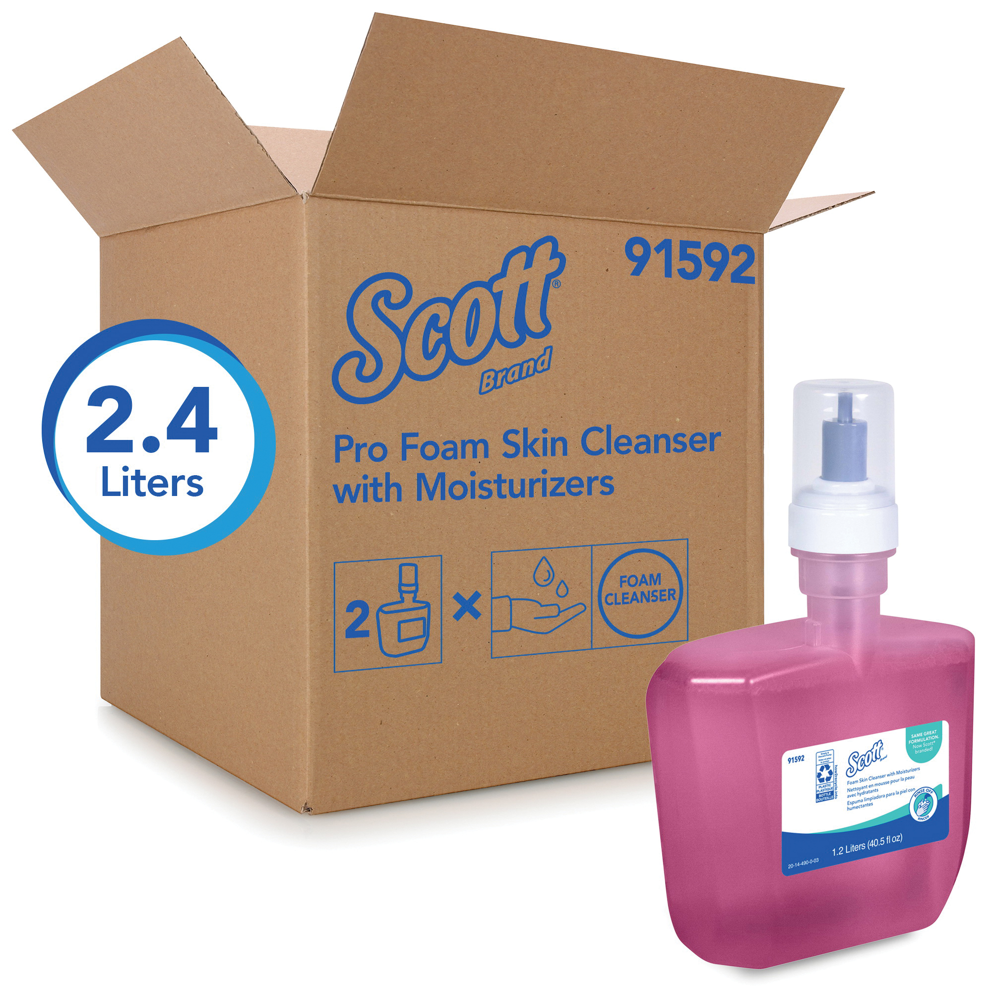 Foam Skin Cleanser, 1.2 L Nominal, E-Cassette Packing, Liquid Form, Light Pink, Floral Odor/Scent, Composition: Sodium Laureth Sulfate, Cocamidopropyl Betaine, Propylene Glycol, 5 to 6 pH