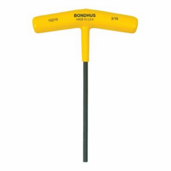 Hex Key, 3/16 Inch Size, Protanium Ergonomic Grip/T-Handle, Handle, High Torque Steel