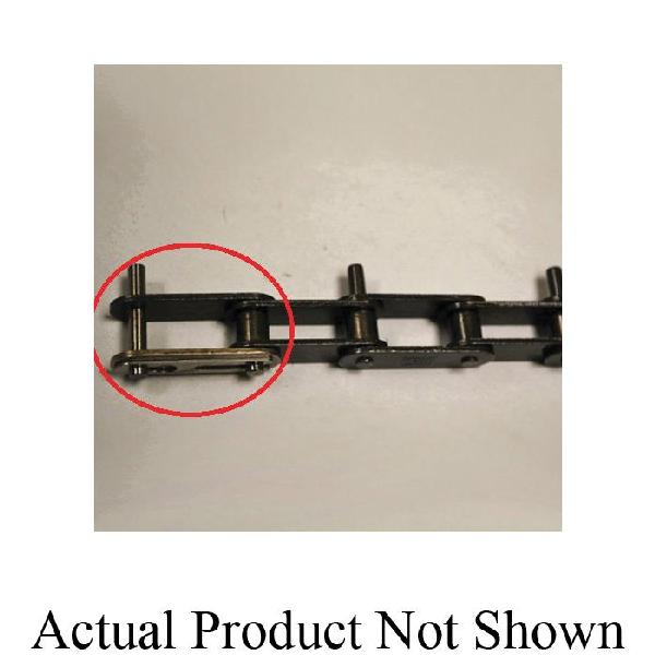 Connecting Link, Double Pitch Standard, C2060H Chain, 1-1/2 in Pitch, 1.224 in Overall Width, 0.235 in Pin Dia, 0.677 in H Link Plate, 0.126 in THK Link Plate, Carbon Steel