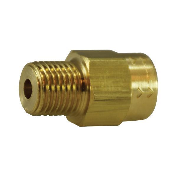 Check Valve, 1/4 Inch Nominal, MNPT x FNPT End Style, 2500 psi Pressure, 180 °F, Brass Body, Buna-N® Seal Softgoods