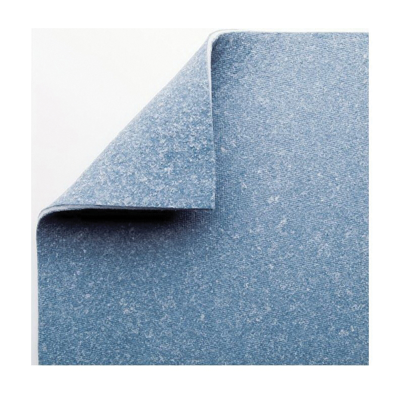 Absorbent Mat, Heavyweight, 46 m Length, 38 cm Width, 121.3 L Absorption Capacity, Fluids Absorbed: Coolants/Oils/Solvents/Water, Natural/Synthetic Fibers, Blue