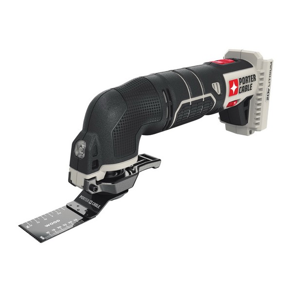 Cordless Oscillating Multi-Tool Kit, 20-Piece, Kit, 20 VDC, Lithium-Ion Battery Type, 8000 to 18000 opm, Metal Housing, 3-Position Overmolded, Variable Speed Dial Switch, Battery Included, 11 in L