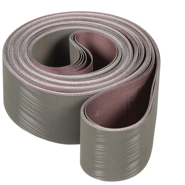 Abrasive Belt, Full Flex Film Lok Splice, Series: 307EA, 118 Inch Belt Length, 2 Inch Belt Width, A30 Grit, Aluminum Oxide Abrasive, Rayon Cloth Backing, Gray