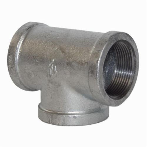 Pipe Tee, Fitting/Connector Type: Tee, 1 x 1 x 1 Inch Nominal, FNPT x FNPT x FNPT End Style, Iron, Galvanized