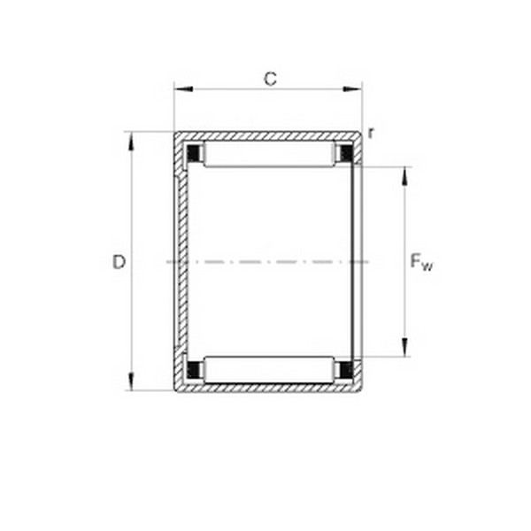 Drawn Cup Needle Roller Bearing, Series: BCE Series, 1/2 Inch Bore Diameter, 0.687 Inch Outside Diameter, 1/2 Inch Width, Open Closure, 1550 lb Dynamic/2030 lb Static, Steel Cage, 19500 RPM Maximum