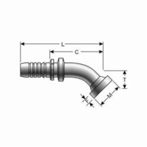 Hydraulic Coupling, 1 Inch Hose ID, 1.88 Inch Flange Diameter, 0.56 Inch Flange Head Thickness, 5.94 Inch Length, Steel
