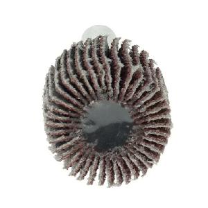 Coated Abrasive Flap Wheel, 3/4 in Wheel Dia, 3/4 in Face Width, 1/4 in Shank Dia, 60 Grit, Coarse Grade, Aluminum Oxide Abrasive, 30000 RPM Maximum, Threaded Stem Attachment