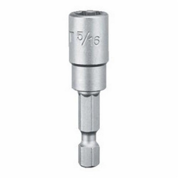 Nut Driver, Magnetic, 5/16 in Drive, Hex Drive, 1/4 in Shank, Hex Shank, 1-7/8 in Overall Length, Steel