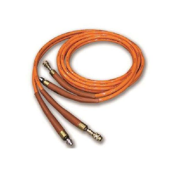 Hose, Non-Conductive Dual Line, 3/8 in Nominal, NPTF End Style, 1/4 in ID, 20 ft Length, Polyurethane, Orange