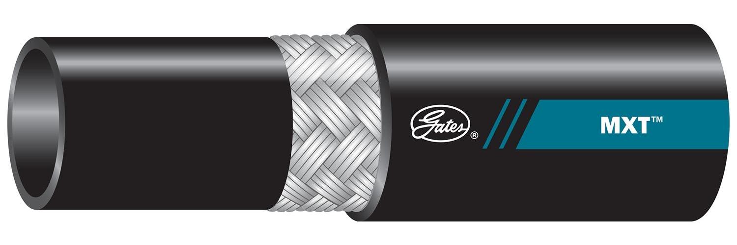 Hydraulic Hose, High-Tensile, Series: MXT, 0.31 in ID, 0.6 in OD, 440 ft. Length, 5500 psi Working, -40 to 212 °F, Nitrile, Black, Domestic