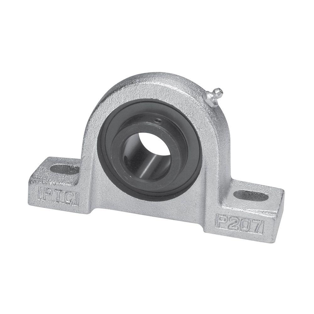 Pillow Block, Standard Duty, Series: BUCNPP, 1.62 in Bore, 190 mm Overall Length, 54 mm Overall Width, 102 mm Overall Height, Ball Bearing Mounting, Set Screw Locking Device, Dual Seal, Cast Iron, Nickel Plated