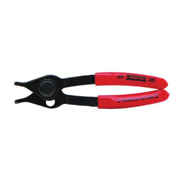 Retaining Ring Plier, Convertible Push Button, Round Jaw, Cushion Grip/Standard Handle, 5-11/16 in Overall Length