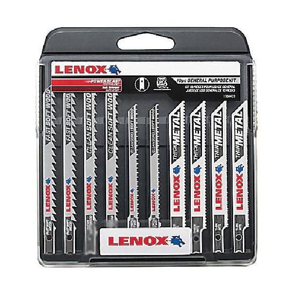 Jig Saw Blade Kit, 10-Piece High Strength, 10 Piece, Specifications: 6/10/14/20/24 TPI, U-Shank, Bi-Metal