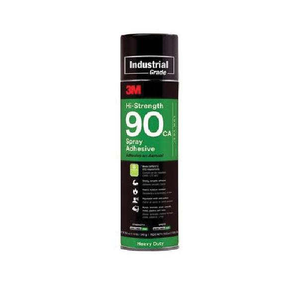 Adhesive, Spray, Aerosol Can Container, 24 fl-oz Container, 19 oz Net Weight, 50 sq-ft Coverage, 1 to 4 min Drying, 1 to 30 min Setting, 30 min Curing, Amber