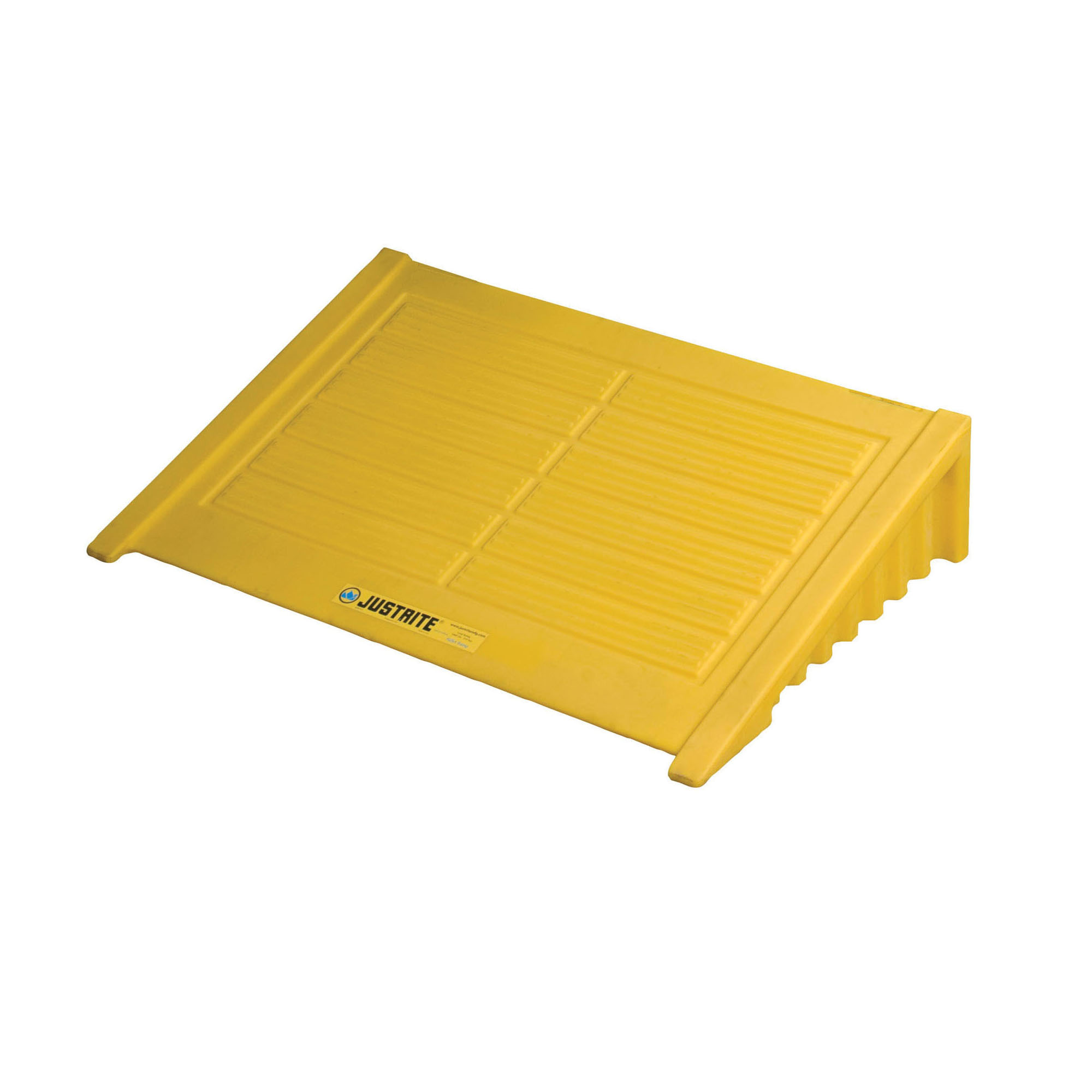 Spill Pallet Ramp, 10-1/2 in Height, 49 in Width, 33 in Length, 1000 lb Load, 35% Recycled Polyethylene, Yellow, For Use With: 4 Drum Square Spill Control Pallets