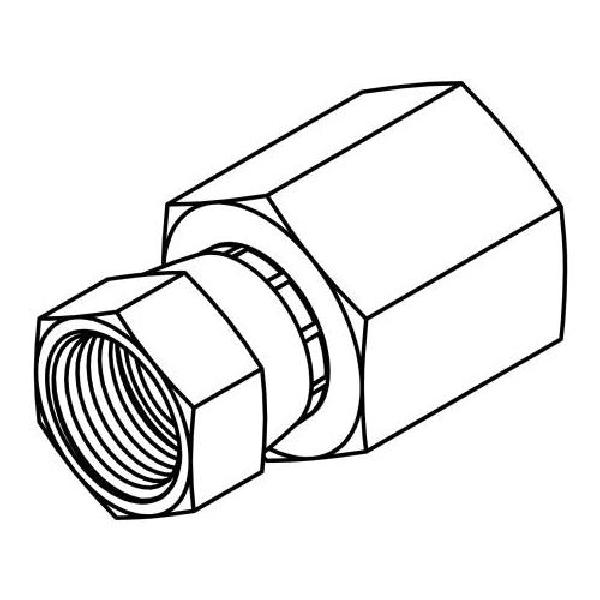 Adapter, Straight, Series: 6506, 9/16-18 x 3/8-18 Nominal, 37 °Female JIC Swivel x FNPT End Style, 316 Stainless Steel