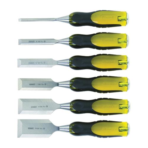 Wood Chisel Set, Short Blade, 1/4 to 1-1/2 in Chisel, 9 in Overall Length, 6 Number of Chisels, 6 Piece, 16-973 9 in L x 1/4 in W, 16-975 9 in L x 1/2 in W, 16-977 9 in L x 3/4 in W, 16-978 9 in L x 1 in W, 16-979 9 in L x 1-1/4 in W, 16-980 9 in L x