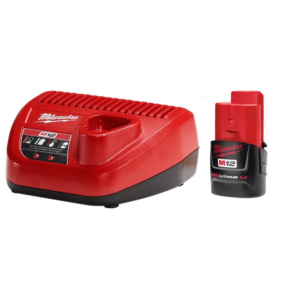 2.0 Starter Kit, Lithium-Ion Battery, 60 min Charging, 12 VDC Input, Red