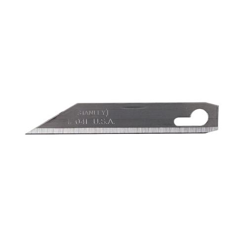 Utility Replacement Blade, Sharp Point/Straight Edge Blade Design, 2-9/16 in Blade Length, 1/2 in Blade Width, 0.04 in Thickness, 1 Point, Compatible With: 10-049 Utility Knife, Stainless Steel, Silver