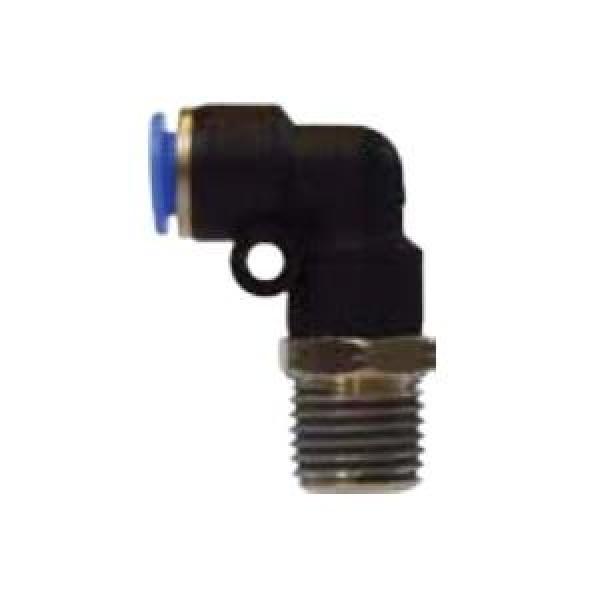 Tube to Pipe Elbow, Swivel, 1/8 x 1/4 Inch Nominal, Push-In x MNPT, 0 to 150 psi, 0 to 160 °F, Brass/Composite Polyacetal