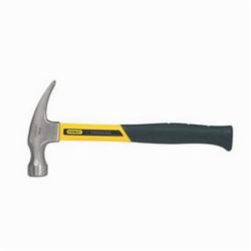 Nailing Hammer, 13 in Overall Length, 1-6/32 in Face Dia, Smooth Face Surface, 20 oz Head, Steel Head, 6-1/16 in Head Length, Jacketed, Fiberglass Handle, Molded Textured Rubber Grip, Rip Claw Style
