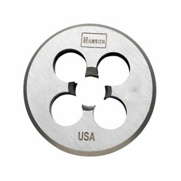 Round Die, Solid, Measurement System: Imperial, 1/2-14 Thread, NPT Thread, 1-1/2 in OD Die, High Carbon Steel