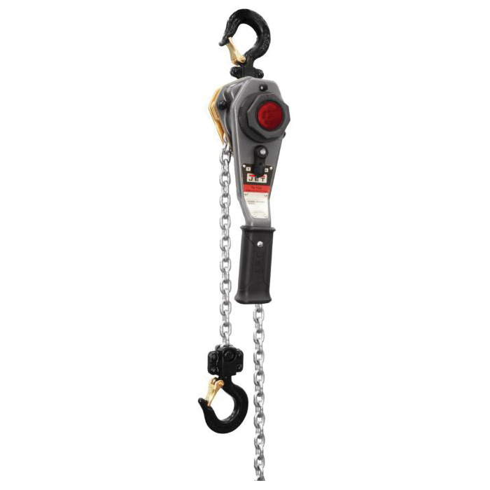Lever Hoist, Series: JLH, 3/4 ton Load, 10 ft Lifting Height, 11 in Minimum Between Hooks, 1 in Hook Opening, 64 lb Pull to Lift, 9-5/8 in Lever Length, 1 Reeving, Weston Style Double Ratchet Pawl Brake, 5-2/3 in W Dimensions