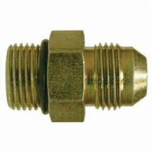 Connector, 9/16-18 x 7/16-20 Nominal, SAE Male JIC Flare x Male ORB, Steel
