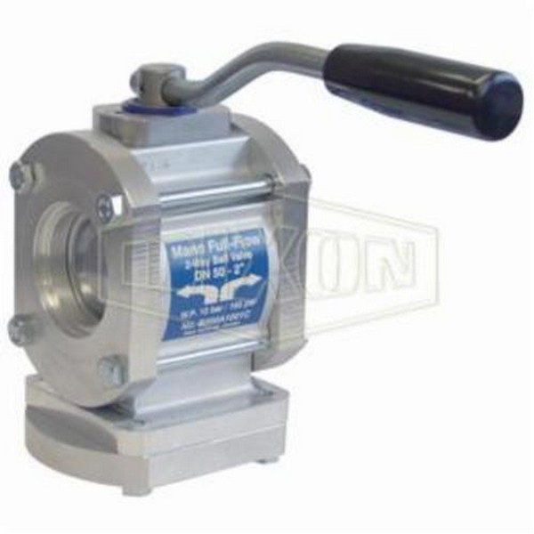 Ball Valve, 2-Way, 2 Inch Nominal, FNPT, 150 psi, Full Port, Aluminum Body, FPM Softgoods