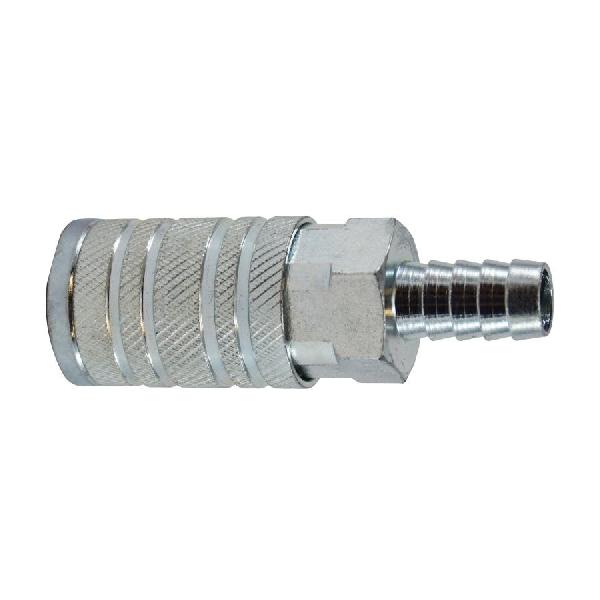 Hose ID Coupler, Industrial Interchange, 1/2 Inch Nominal, Tube, 250 psi, -4 to 176 °F, Steel, Domestic