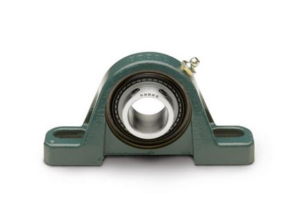 Pillow Block Ball Bearing, 30 mm Bore, 108 to 127 mm Bolt Center-to-Center Length, 41.3 mm Base to Bore Centerline, 158.8 mm Overall Length, 35.3 mm Overall Width, 82.6 mm Overall Height, Two-Bolt Base Mounting, Round Bore, 44.5 mm Base Width, Non-Expansion (Fixed) Expansion, 18993 N Dynamic/11290 N Static Load, 6500 RPM Maximum, Cast Iron
