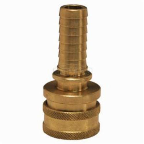 Hose Coupling, Straight Through Interchange, Series: E Series, 3/8 Inch Nominal, Hose Barb, 2.03 Inch Length, 2700 psi, Brass, Domestic
